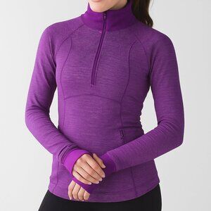 Lululemon Runderful Slim Fit 1/2 Zip Running Pullover Purple Tender Violet 8